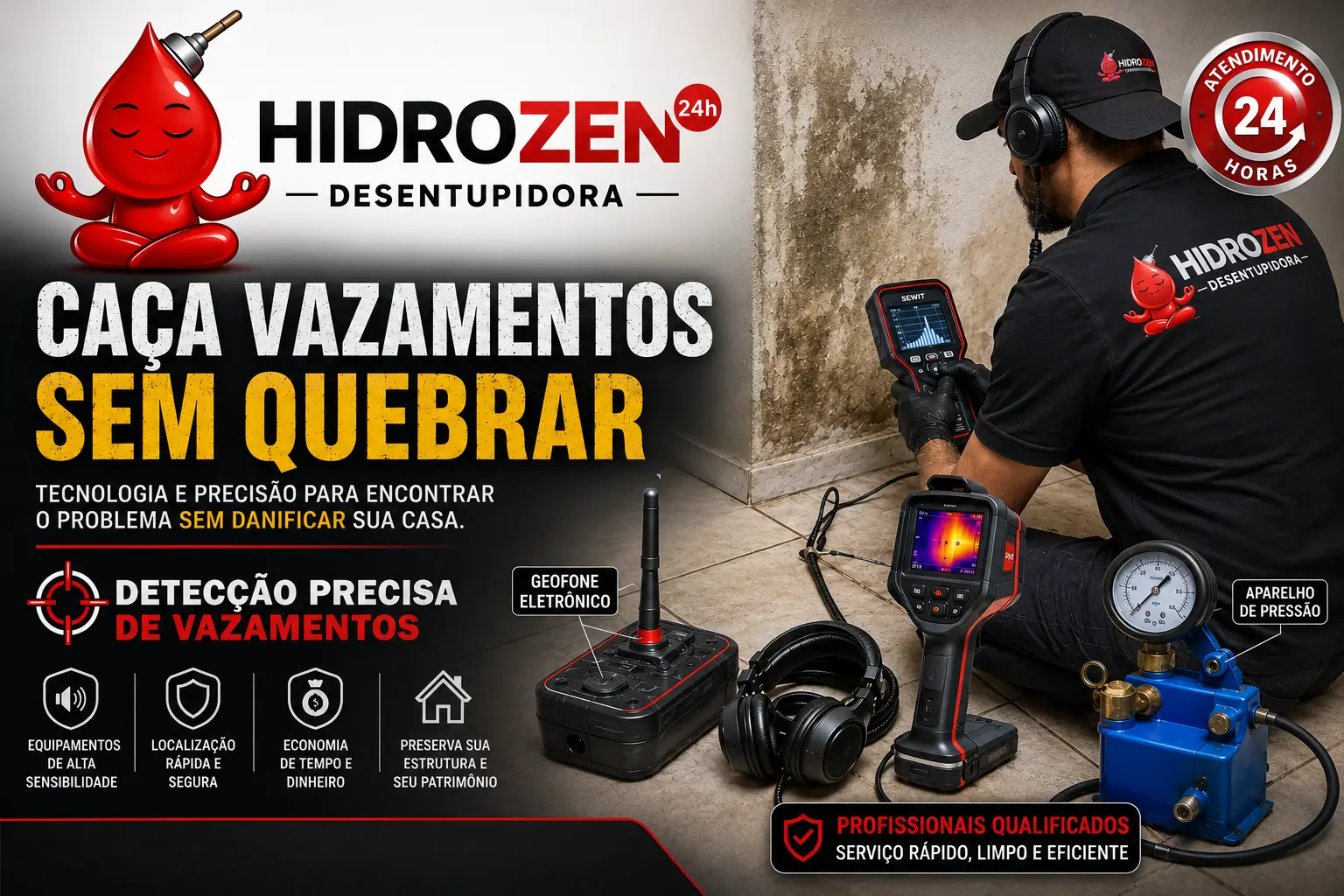 Caça Vazamentos em Praia Grande