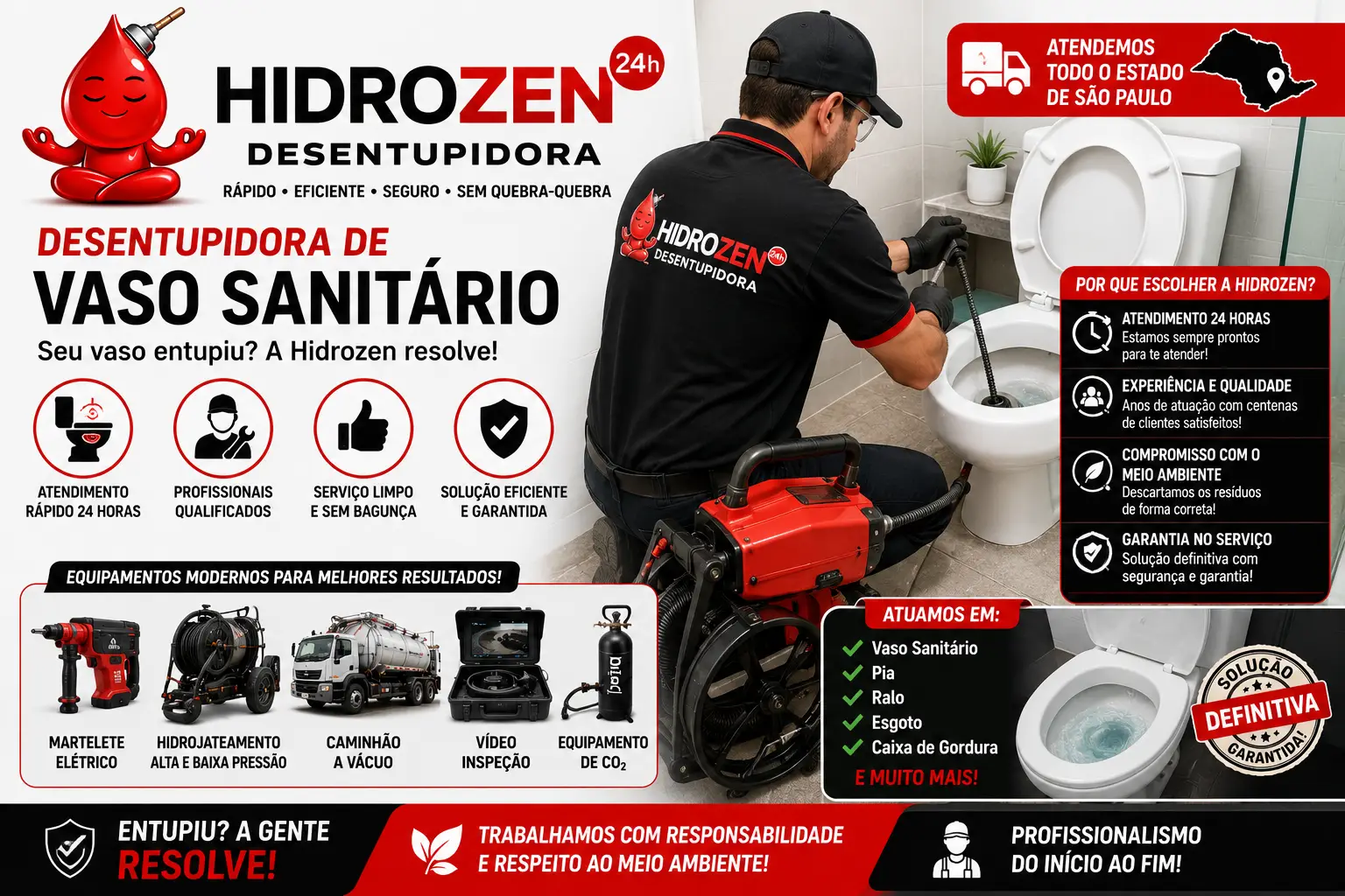 Desentupidora de Vaso Sanitário