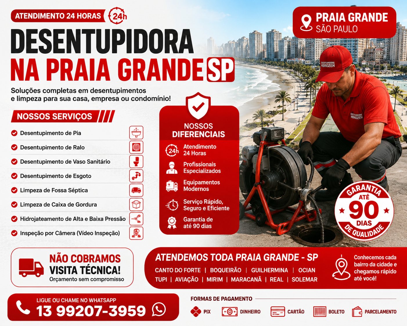 desentupidora na cidade de praia grande sp