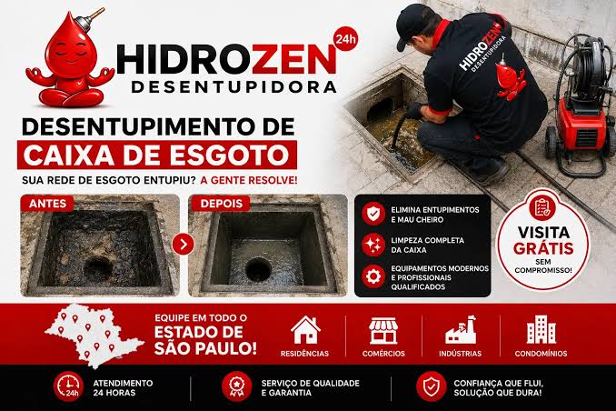 Desentupidora de caixa de gordura