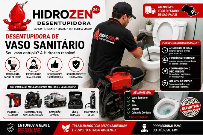 Desentupidora de vaso sanitario